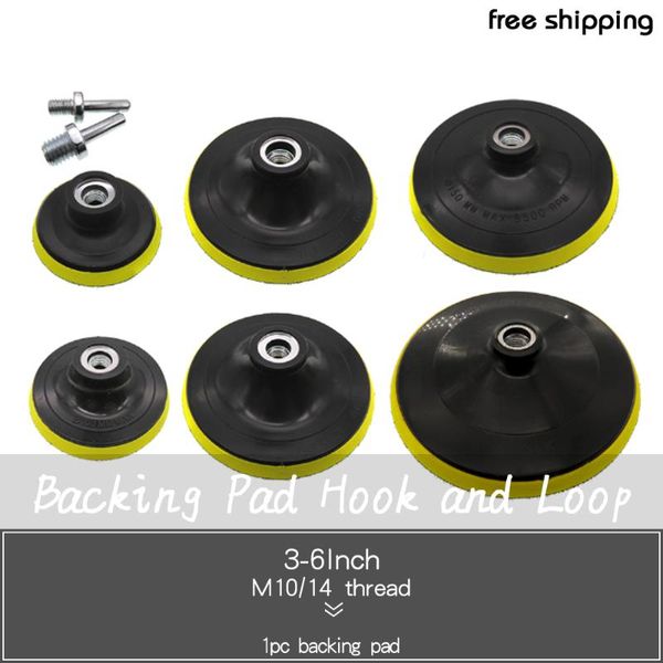 

sanders 3-6 inch rotary backing pad m10/m14 thread sanding hook and loop with drill adapter abrasive power tools polishing