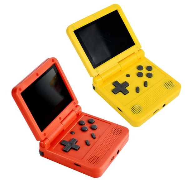 

game controllers & joysticks v90 3-inch ips screen flip handheld console dual linux system 2000 games for ps1 nes sfc kid