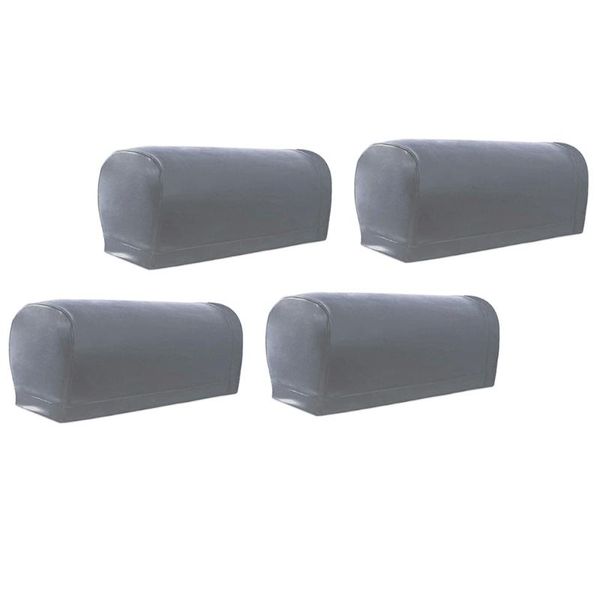 

pairs non-slip pu leather stretch furniture sofa armrest covers chair
