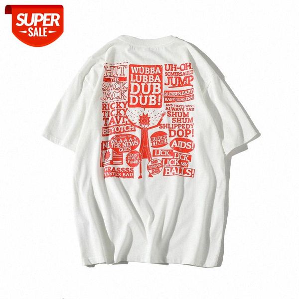 

summer style japanese loose casual short-sleeved flow sun god comic character printed t-shirt men #ax3x, White;black