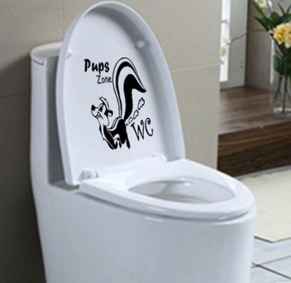 

wall stickers funny squirrel toilet decorations diy home decal mual art
