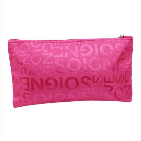 

fashion beauty zipper travel make cosmetic bag up letter solid makeup case women portable pouch toiletry organizer holder