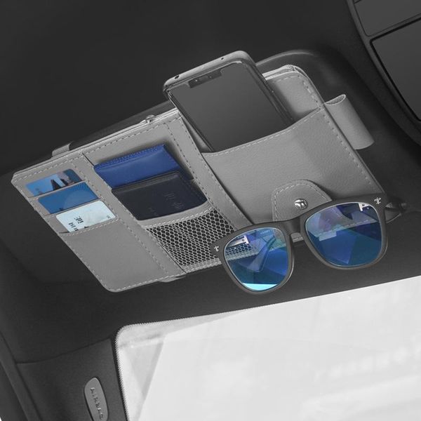 

car sun visor organizer bill pen card holder cd dvd storage box sunglasses clip stowing tidying accessories