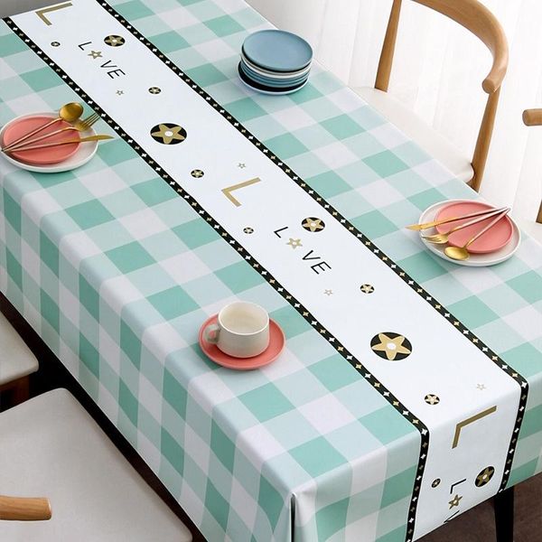 

table cloth nordic style lattice printed tablecloth washable waterproof rectangular cover restaurant coffee mat