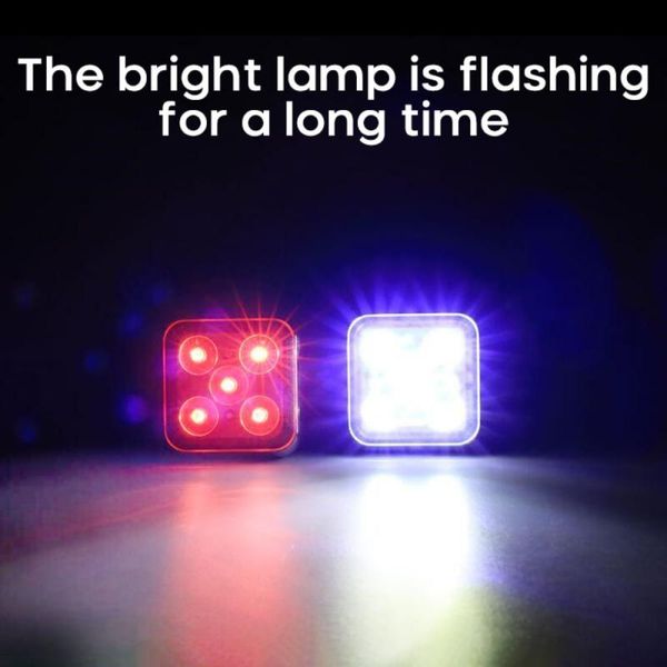

mini led bicycle tail light usb chargeable bike rear lights ipx6 waterproof safety warning cycling helmet backpack