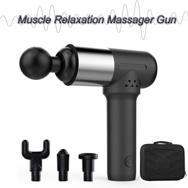 

fascial gun muscle relaxation massager fitness equipment for male female reduce noise multi frequency variable speed vibration electric mass