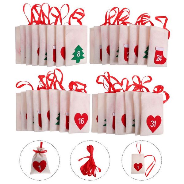 

gift wrap 1 set christmas advent calendar hanging pouch year diy bag