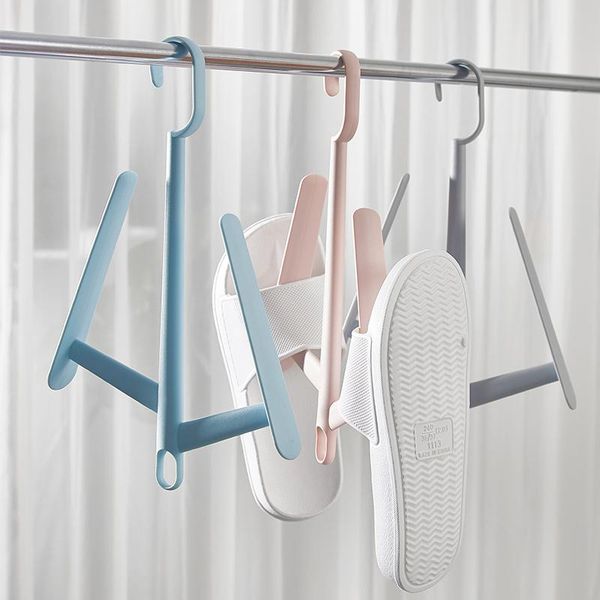 

clothing & wardrobe storage wind-proof shoes hanging hook multi-function foldable shelf shoe hanger balcony drying rack stand home holder ra