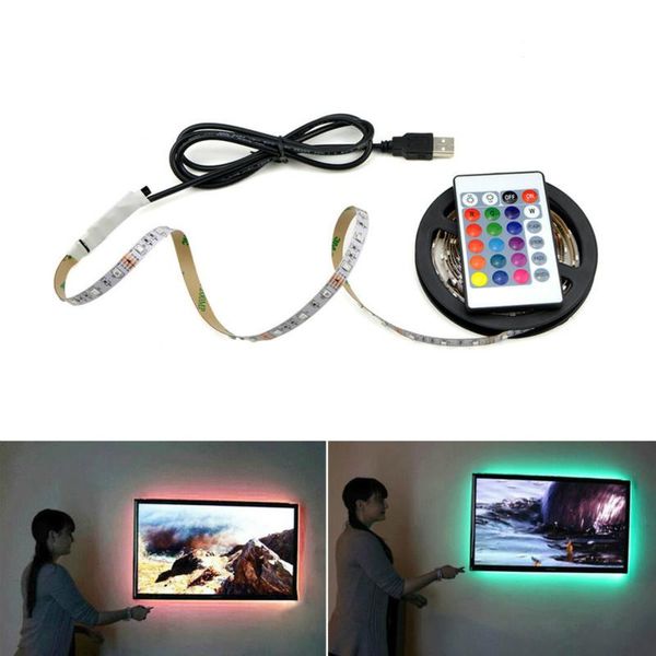 

strip lamp 2835smd dc5v flexible light tape ribbon 1m 2m 3m 4m 5m hdtv tv deskscreen background bias lighting strips led