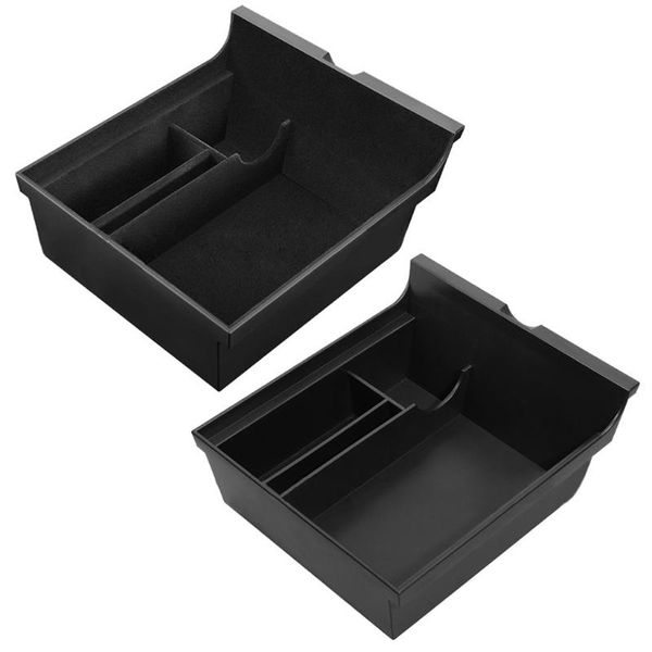 

car organizer black storage tray drawer suede hidden box for model 3 y wallets phone n0pd