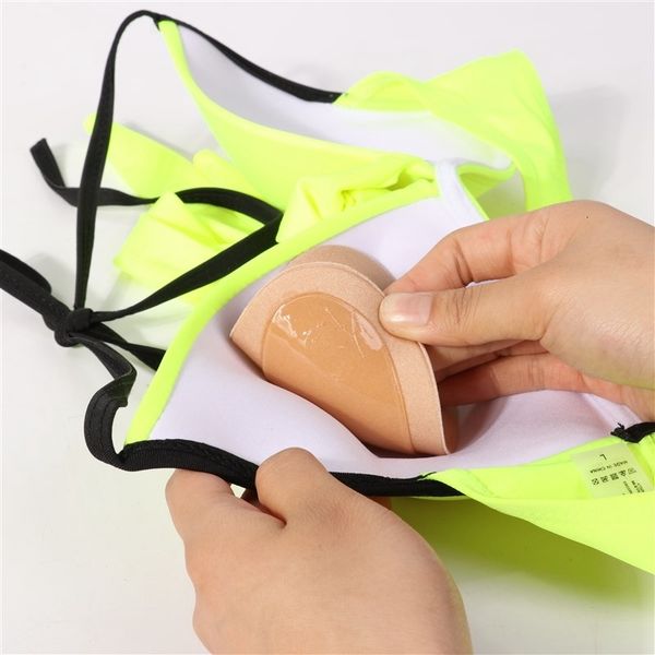 

bikini chest pad set push up ded s swimsuit women swimwear thicker breathable sponge bra, White;black