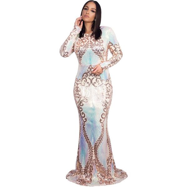 

ethnic clothing autumn african dresses for women long maxi dress beading sleeve sequins daily evening party banquet wedding, Red