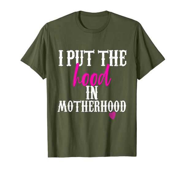 

funny mom shirt i put the hood in motherhood mothers day mum, White;black