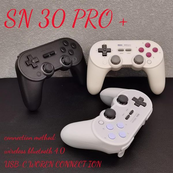 

8bitdo sn30 pro plus + bluetooth gamepad wireless controller with joystick for switch pc ns macos android raspberry pi game control controll
