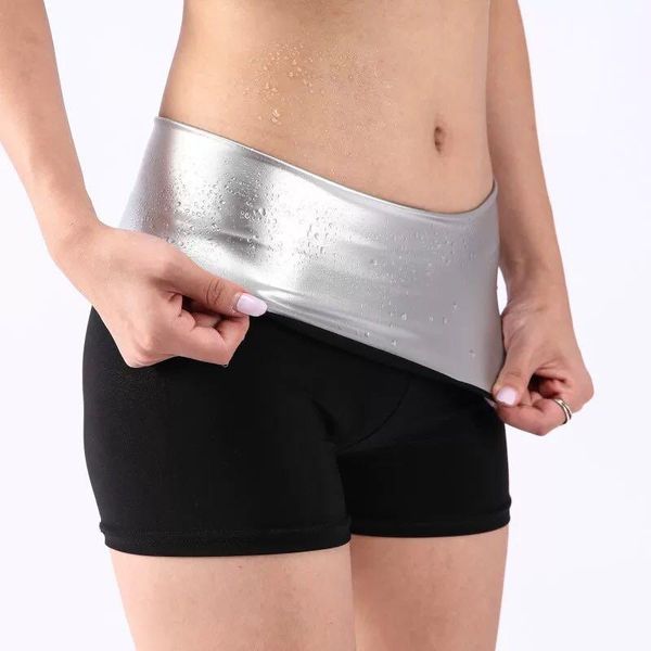 

women's shapers women sauna fitness leggings workout pants thermo sweat shorts body waist trimmer slimming, Black;white