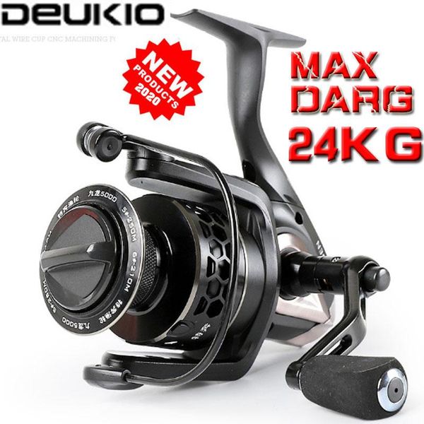 

2000-6000 all metal 30kg max drag carp salt water spinning fishing reel one way bearing balls baitcasting reels