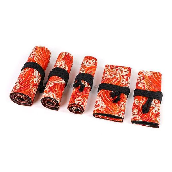 

pencil bags 12/24/36/48/72 holes canvas roll up pen curtain bag case makeup storage