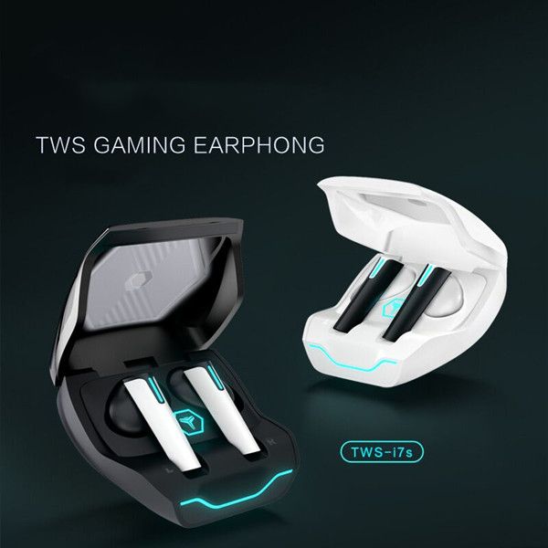 

2021 tws wireless game bluetooth headset i7s low latency cool black technology for iphone android