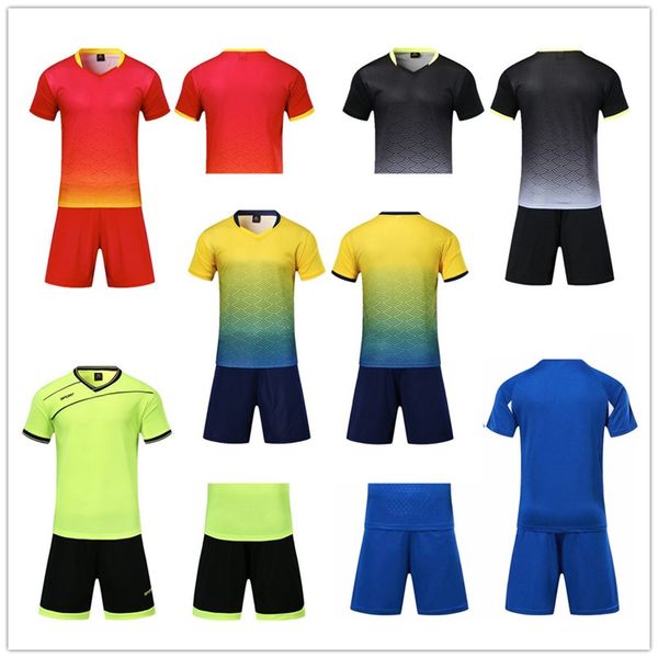 

2021 soccer jersey sets smooth royal blue football sweat absorbing and breathable children's training suit 001 439, Black