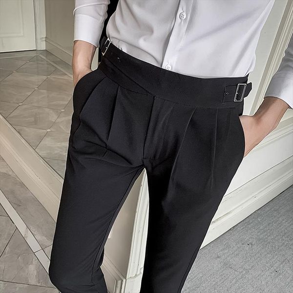 

white wedding dress women pant business suit casual slim fit formal pantalon costume trousers, Black