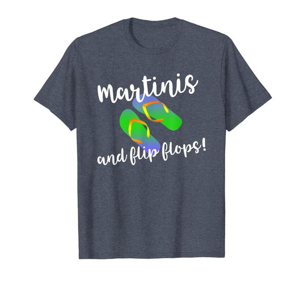 

martinis and flip flops t-shirt funny beach holiday vacation, White;black