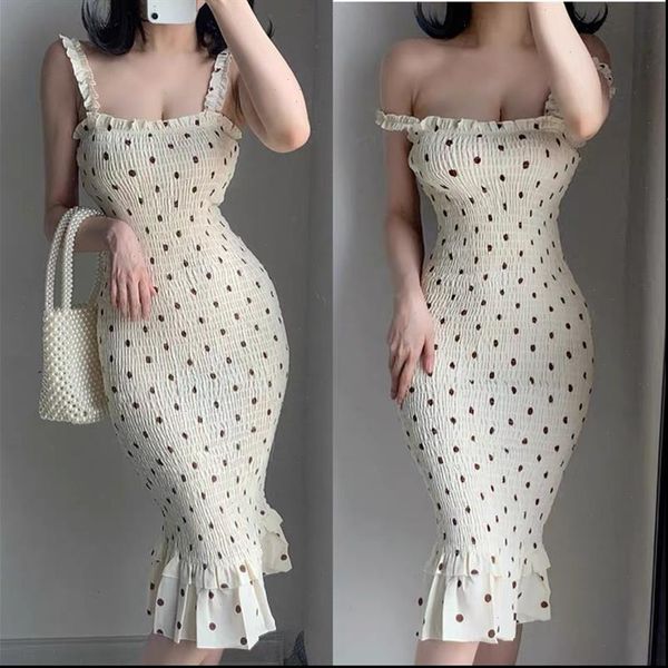 

summer women dresses pastoral storm point strap dress strapless sleeveless slim waist fishtail midi chiffon, Black;gray