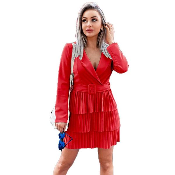 

women's trench coats windbreaker jacket women 2021 autumn winter plus size loose pleated red black blue fashion temperament coat gh920, Tan;black
