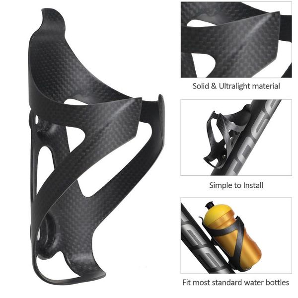 

super light 3k ud cycling carbon fiber bicycle bottle cage water holder bottles & cages