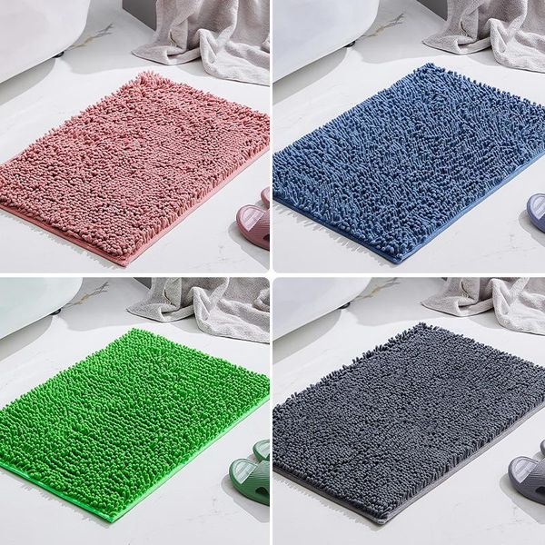 

jelis quality microfiber chenille bath mat water absorb anti slip bathroom rug carpet for living room floor home decoration mats