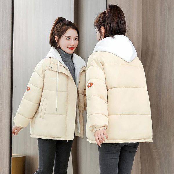 

women's down & parkas women coats and jackets winter jacket white parka with hooded korean fashion clothes, Black