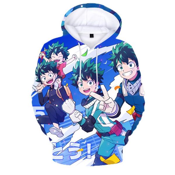 

men's hoodies & sweatshirts 2021 manga my hero academia 3d men women long sleeves pullovers printing plus size casual hoody 300, Black