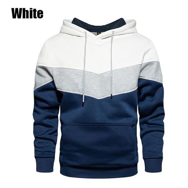 

men's hoodies & sweatshirts autumn mens patchwork hooded hombre casaco masculino sweatshirt clothing casual loose fleece male fashion w, Black