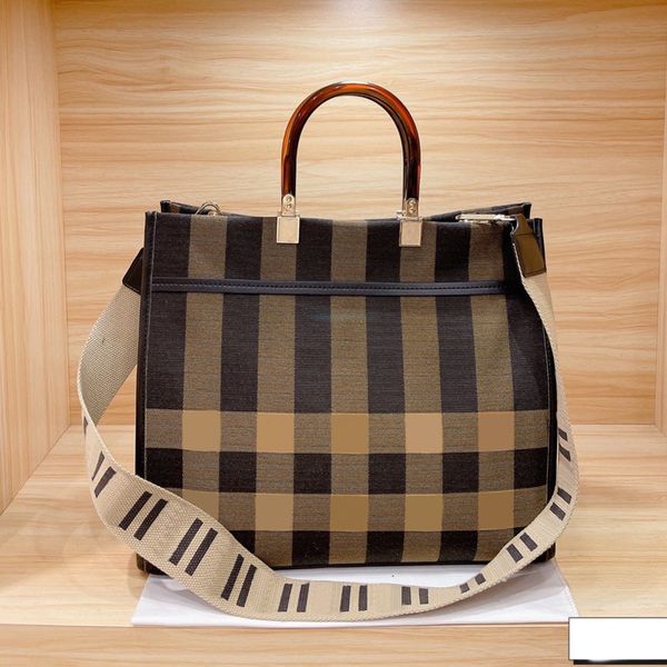 

branded crossbody handbag designer tote bag mini luxurys bags canvas women striped large capacity package shopping fashion letter detchable