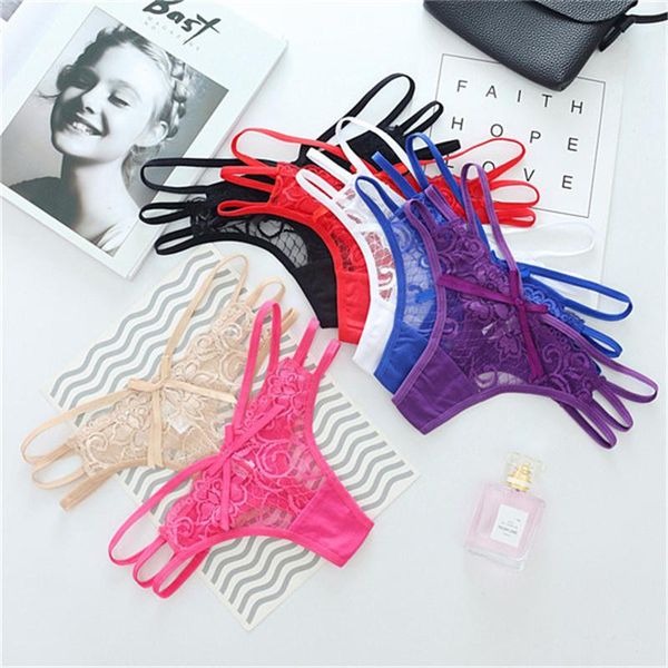 

women's panties super women g-strings thongs briefs 5pcs/lot ultra-thin underwear ladies and low waist seamless, Black;pink