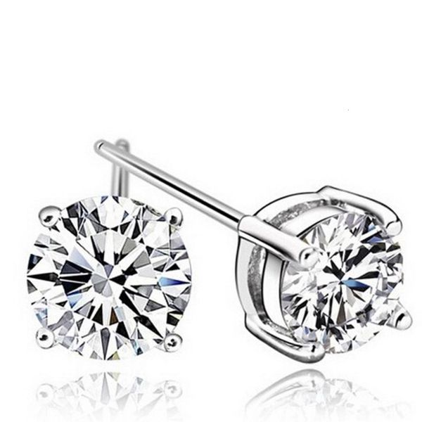 

yongyi silver zircon earrings s925 pure simple fashion earrings