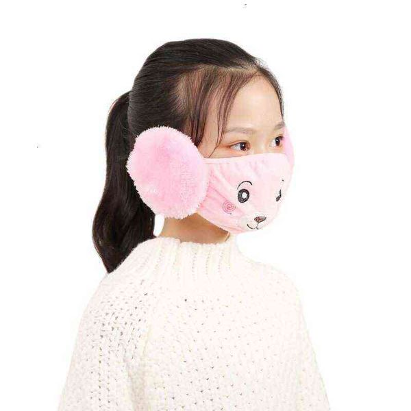 

winter chilen cartoon cute ear mask psh bear student two in one warm