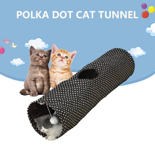 

cat tunnel bed dot printed channel funny toy removable washable playing universal for four seasons toys