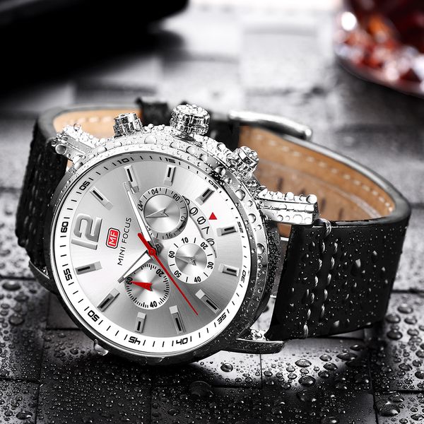 Whatch Watch Watches Militar Quartz Watch Black Leather Sports Masculino Relógio Relogio Masculino Relojes Hombre