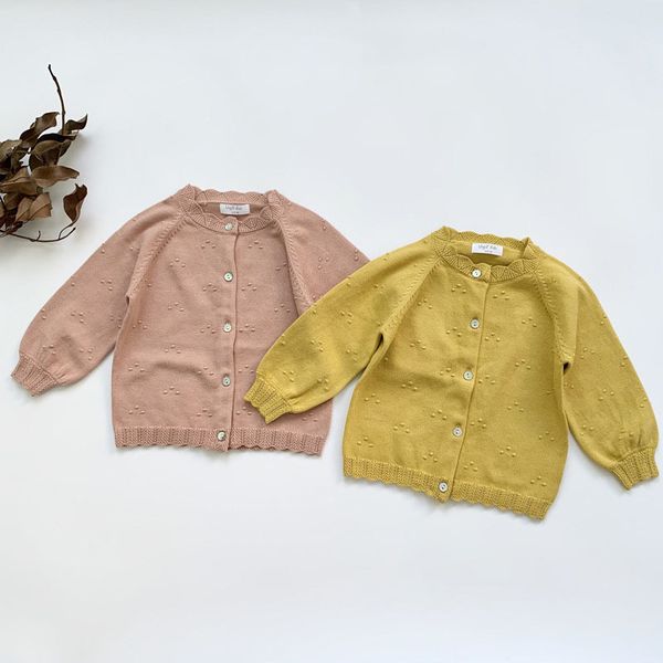 

baby boys girls cardigan coat children clothing spring autumn girl long sleeve knitted kids 210429, Blue