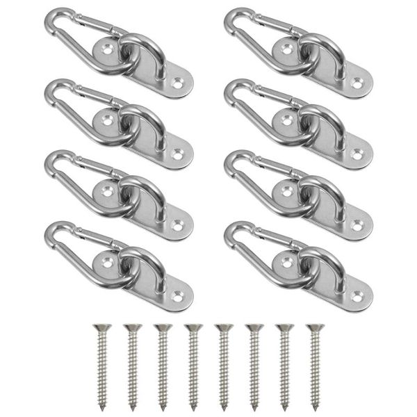 

hooks & rails 1 set stainless steel u shaped spring safety buckles with screws (silver)