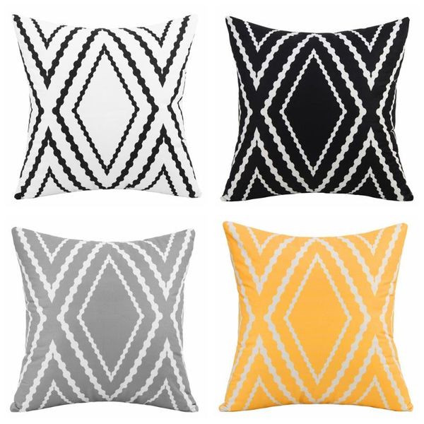 

cushion/decorative pillow nordic ins short plush cushion cover 45*45cm geometric printing sofa pillowcase home fabric