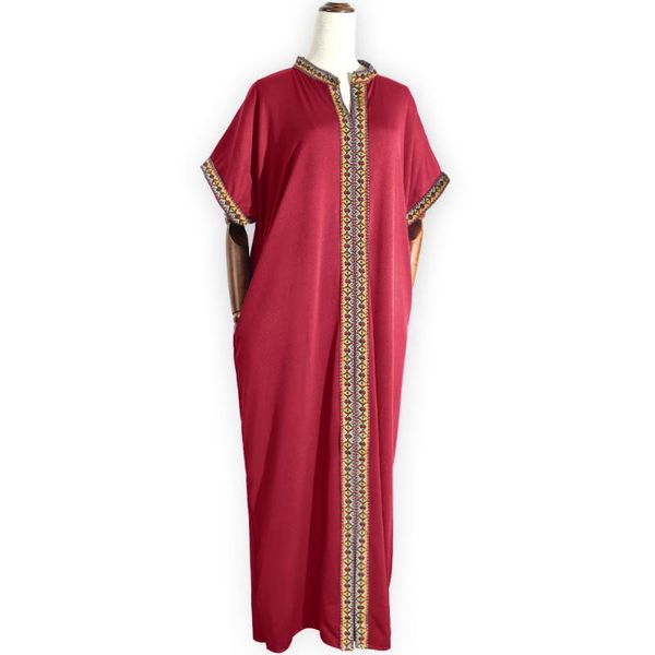 

ethnic clothing african plus size dress traditional dashiki fashion embroidered straight skirt lady's gown summer style, Red
