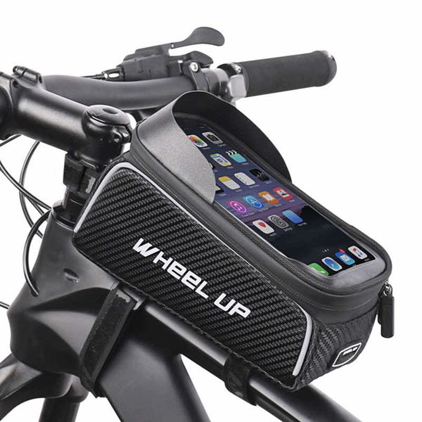 

Bike 6.8 Inch Phone Front Bag Waterproof Cycling John Frame Pack CB07, Black