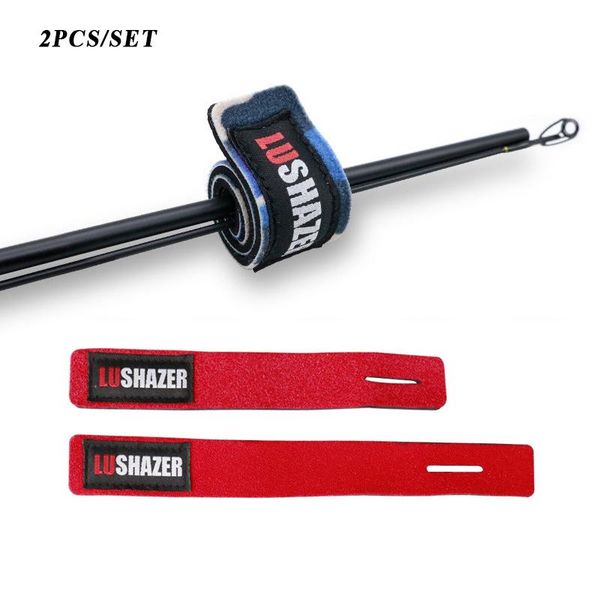 

fishing accessories 2psc/set rod tie holder strap belts cord ties elastic fastener hook bandage belt suspenders tool