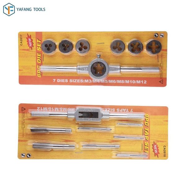 

hand tools 8pcs/set m3~m12 tap and die metric wrench sets circular kit screw thread