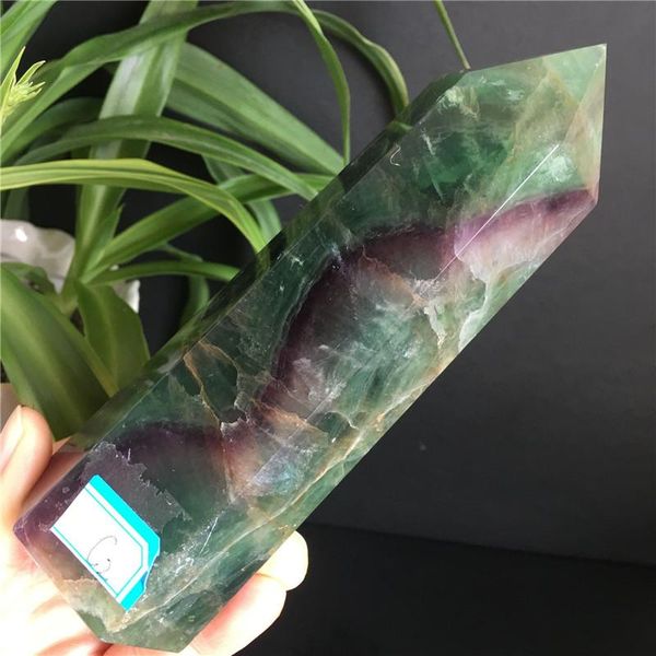 

decorative objects & figurines natural quartz crystal gemstone green fluorite wand points tower reiki healing chakra for office decoration c
