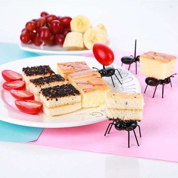 

forks mini plastic picks party series ant toothpicks fruit fork 12pcs tableware for decoration