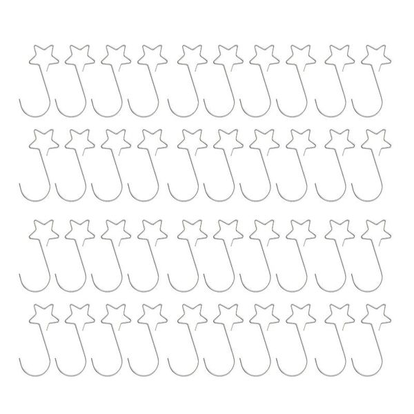

hooks & rails 40pcs indoor ornament party supplies for christmas outdoor pendant metal wire home decor cute universal bedroom star shape