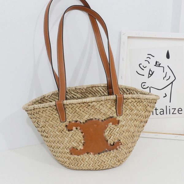 

design straw water grass woven hand multi size holiday cabe basket p girl bag, Red;black