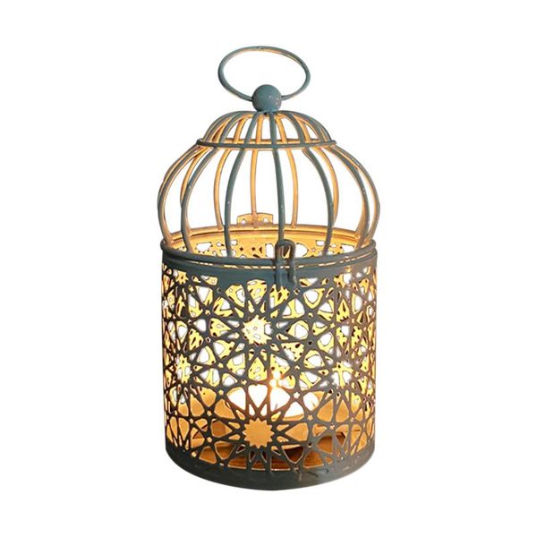

candle holders home decor multifunctional gift bird cage deskhanging holder wrought iron hollowed out ornament craft candlestick